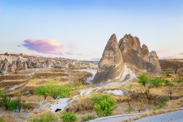 Rock formations near Göreme, Turkey