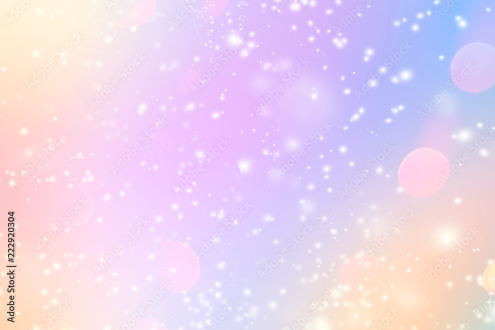 Sticker glittering gradient background with hologram effect and magic lights. holographic abstract fantasy b