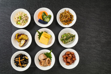 おかずいろいろ　Side dishes of rice japanese food