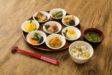 おかずいろいろ　Side dishes of rice japanese food