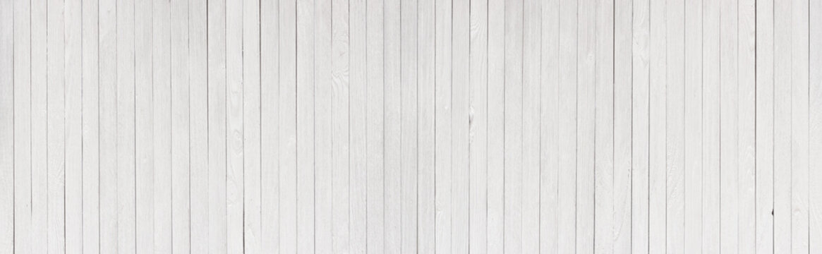 White wooden texture as a background, panorama in high resolution