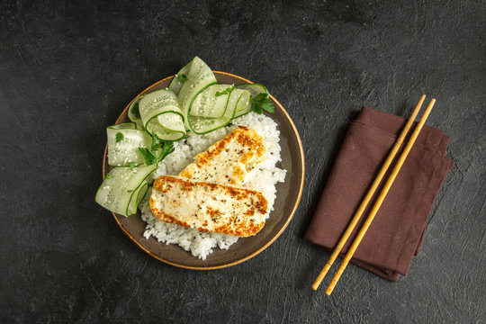 Tofu Steak with Rice