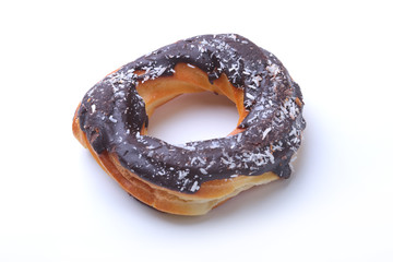 Homemade Traditional polish sweets doughnuts isolated on white background.