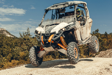ATV jump in the mountains © fotofabrika