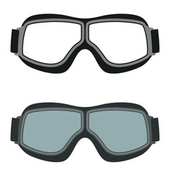 Moto goggles  vector illustration flat style front 