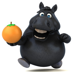 Naklejka premium Fun horse - 3D Illustration