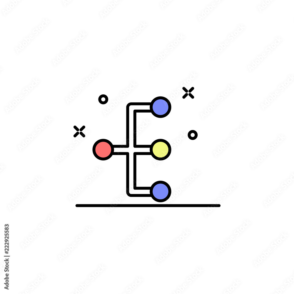 Poster structural report colored icon. element of colored business chart icon for mobile concept and web ap