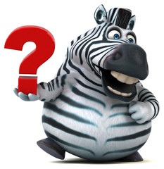 Fun zebra - 3D Illustration © Julien Tromeur