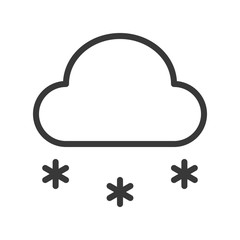 snowfall, Merry Christmas icon set, outline design editable stroke