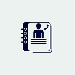 notebook icon, vector illustration