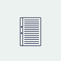 notebook icon, vector illustration
