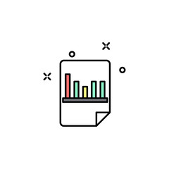 report on paper colored icon. Element of colored business chart icon for mobile concept and web apps. Colored report on paper icon can be used for web and mobile