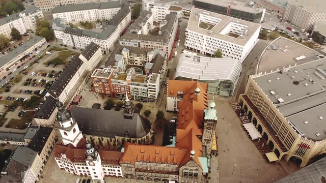 The townshall of Chemnitz from above.