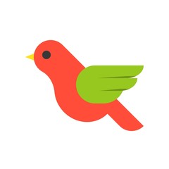 flying bird logo, Merry Christmas filled icon set