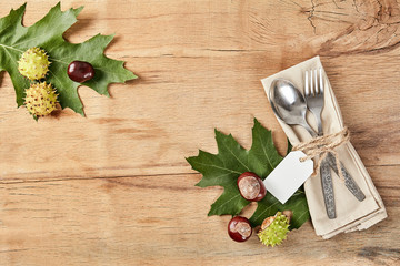 Thanksgiving autumn place setting