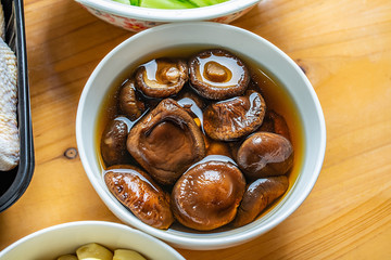 Soaked mushrooms