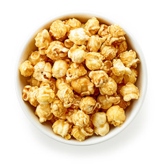 bowl of caramel popcorn