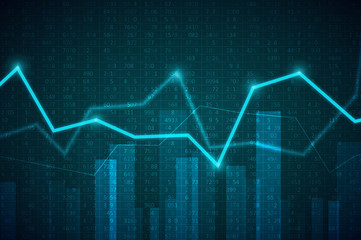 Abstract infographics visualization. Big data code representation. Futuristic network or business analytics. Graphic concept for your design
