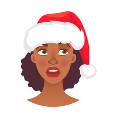 face of African woman in hat