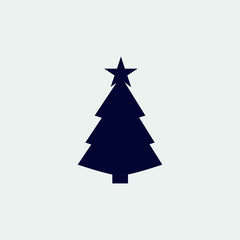 christmas tree icon, vector illustration. flat icon