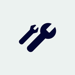 wrench icon, vector illustration. flat icon