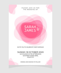 wedding invitation card template with copper color flower floral background. wedding invitation. Save the date. Vector illustration.