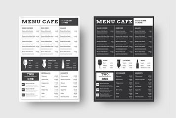 Vector template menu for cafes and restaurants with a block of lines. - obrazy, fototapety, plakaty