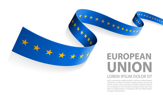 Vector Banner with EU Flag colors