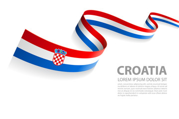 Vector Banner with Croatia Flag colors