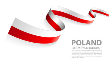 Fototapeta na wymiar Vector Banner with Poland Flag colors