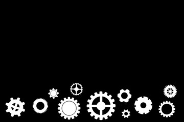 Gears mechanism concept.  Industrial technology background