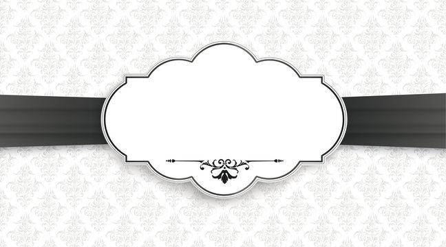 Ornaments Obituary Emblem Centre Black Ribbon Header