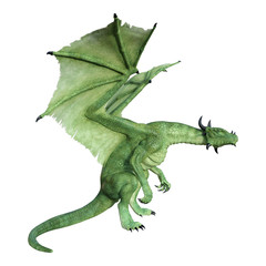 Fototapeta premium 3D Fantasy Fantasy Dragon na białym tle