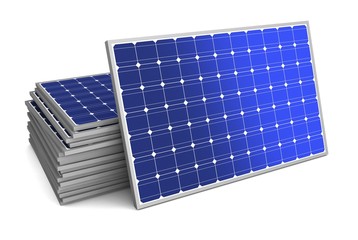 solar panel concept 3d illustration