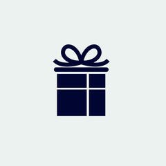 gift box icon, vector illustration. flat icon