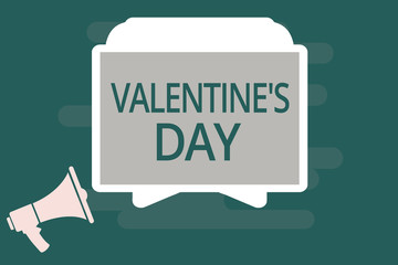 Text sign showing Valentine s is Day. Conceptual photo time when people show feelings of love and affection.