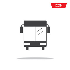 bus icon vector isolated, Public transportation symbols on white background.