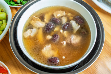 Chinese food - pork ribs pork belly soup