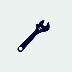wrench icon, vector illustration. flat icon