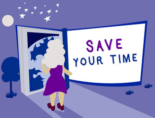 Text sign showing Save Your Time. Conceptual photo Finding ways to finished the job quick Automation End faster.