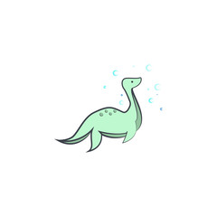 plesiosaur cartoon icon. Element of Jurassic period icon for mobile concept and web apps. Color cartoon plesiosaur icon can be used for web and mobile