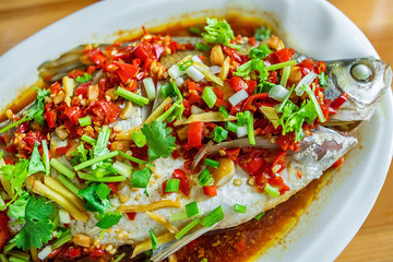 Delicious Chinese Cuisine - Steamed Wuchang Fish