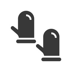 pair of winter gloves, Merry Christmas filled icon set