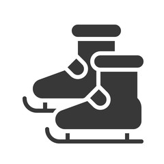 ice skate shoes, Merry Christmas filled icon set