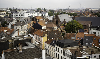 Fototapeta premium View of Ghent from the height