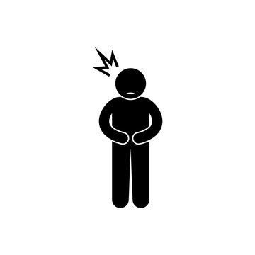hungry man icon. Element of poor man illustration. Premium quality graphic design icon. Signs and symbols collection icon for websites, web design, mobile app
