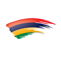 Mauritius flag, vector illustration on a white background.