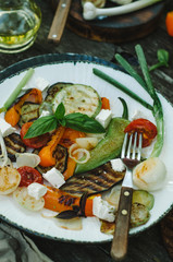 grilled vegetables mix on plate