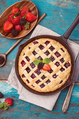 Traditional berry pie