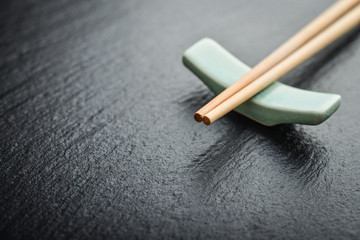 Bamboo chopsticks with copy space